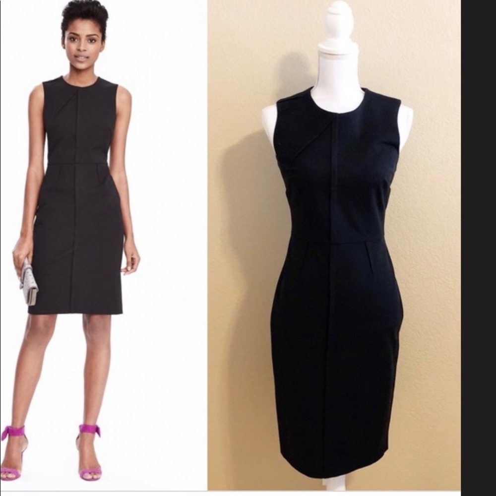 NWT, Banana Republic, Bilayer Dress. BLK 12P